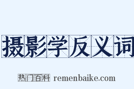 摄影学反义词是什么意思的图片